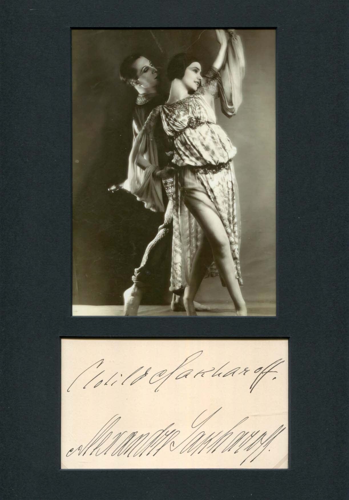 Clotilde & Alexander Sakharoff Autograph