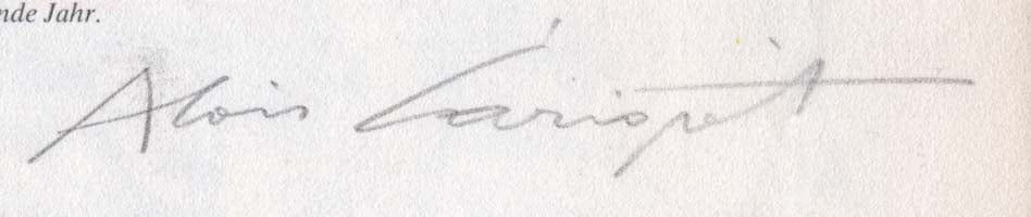 Alois Carigiet Autogramm