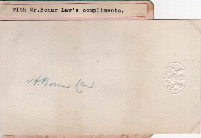 Andrew Bonar Law Autograph Autogramm | ID 7825044832405