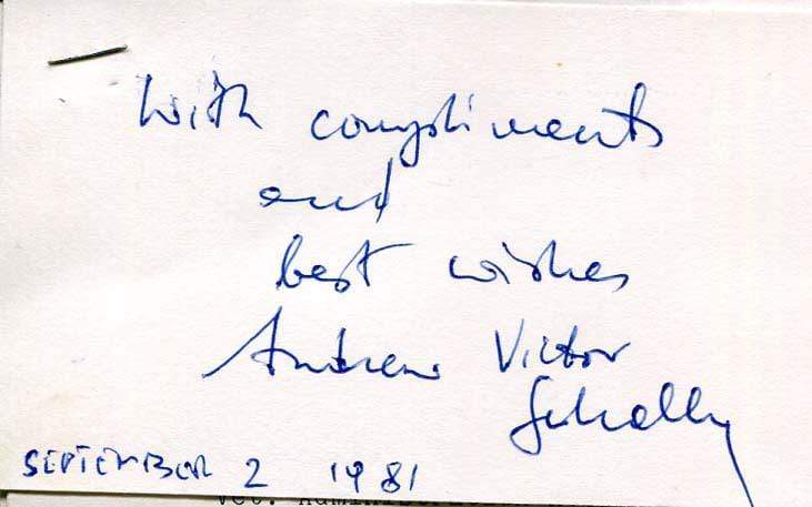 Andrew Victor Schally Autograph Autogramm | ID 6924284002453
