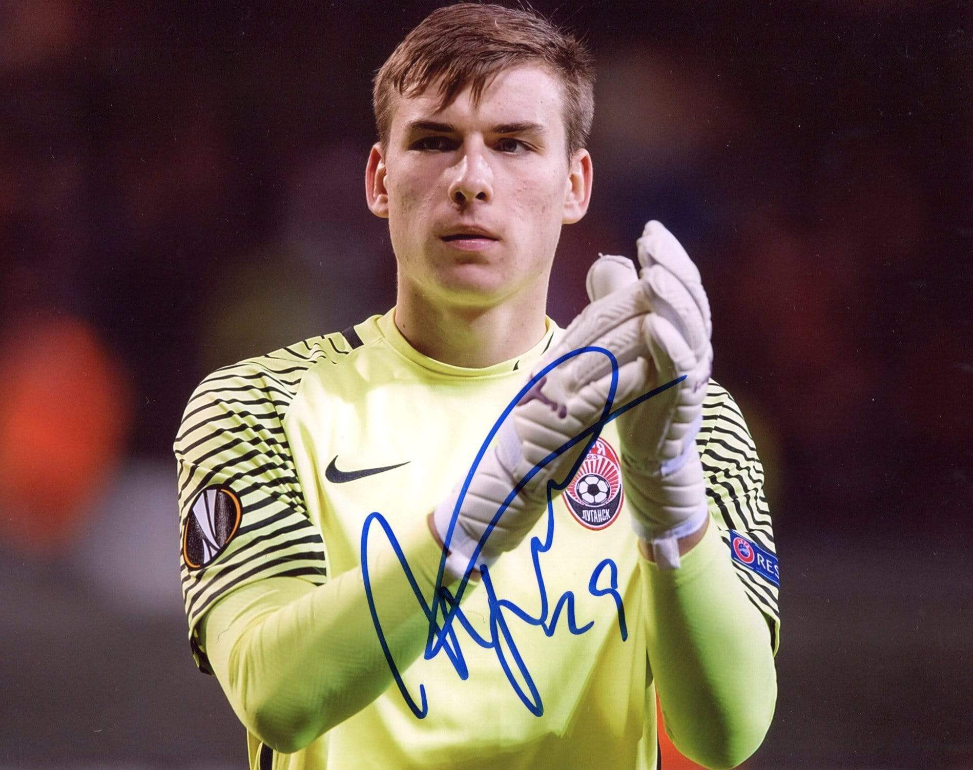 Lunin, Andriy autograph