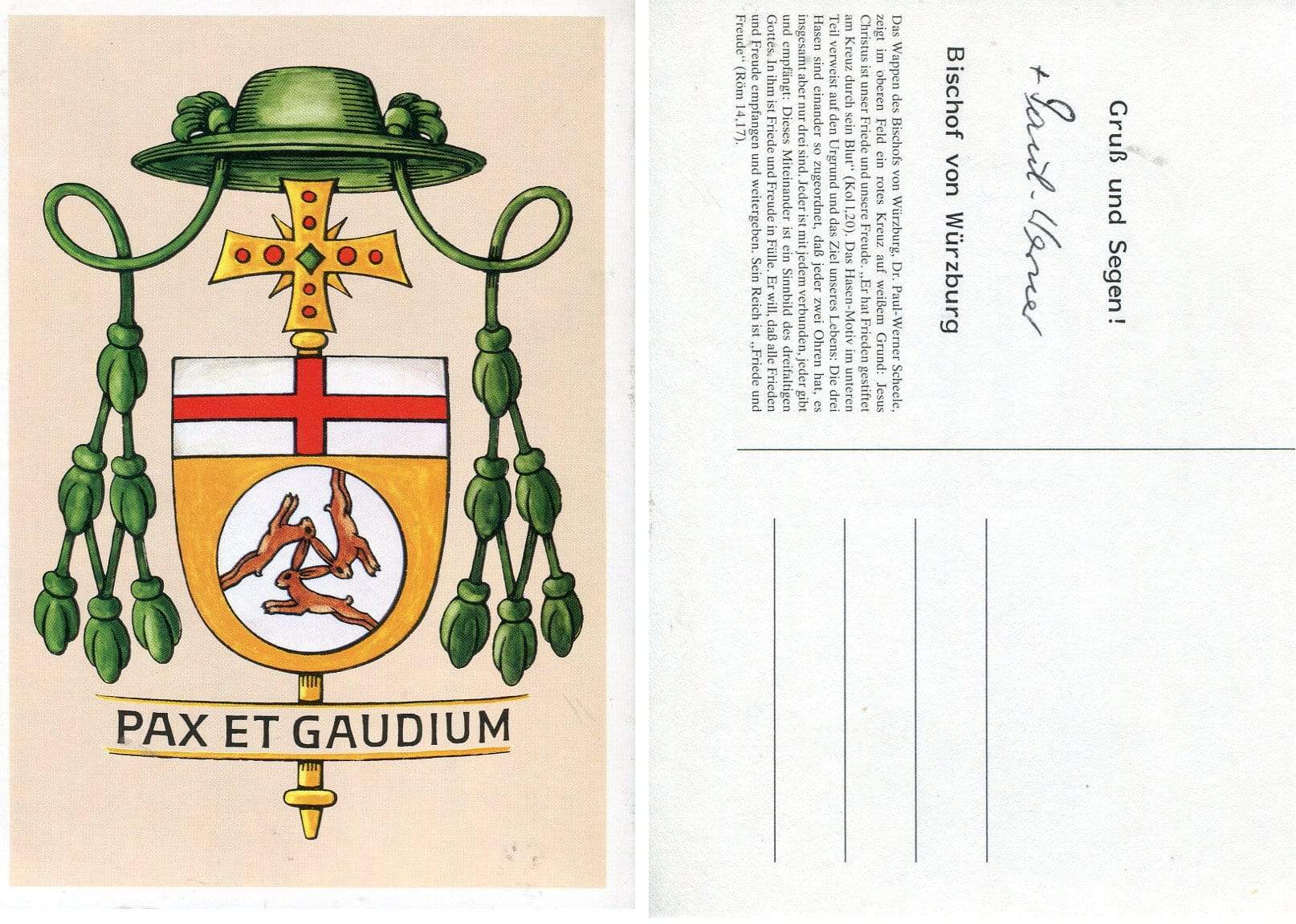 Scheele, Bishop Paul-Werner autograph