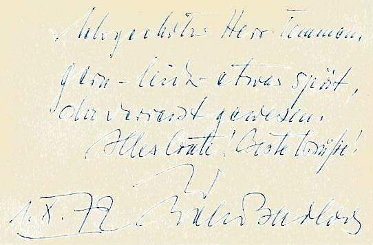 Barlog, Boleslaw autograph