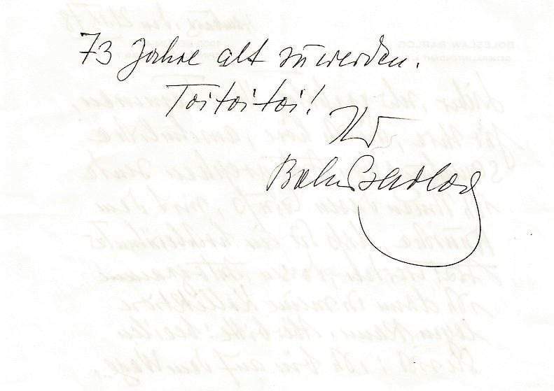 Barlog, Boleslaw autograph