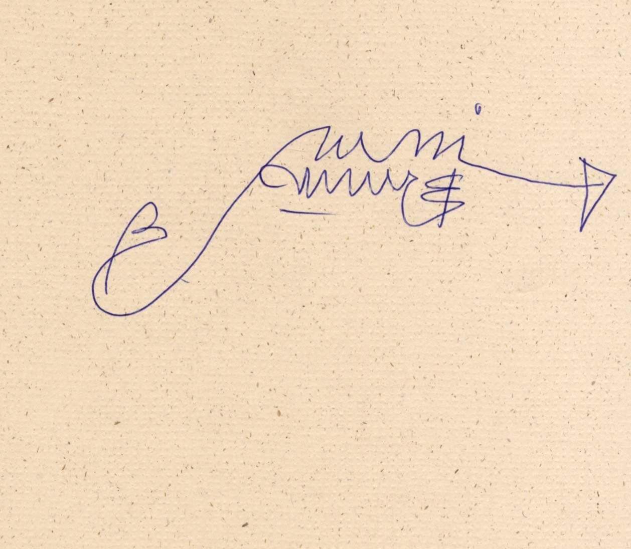 Bruni, Bruno autograph