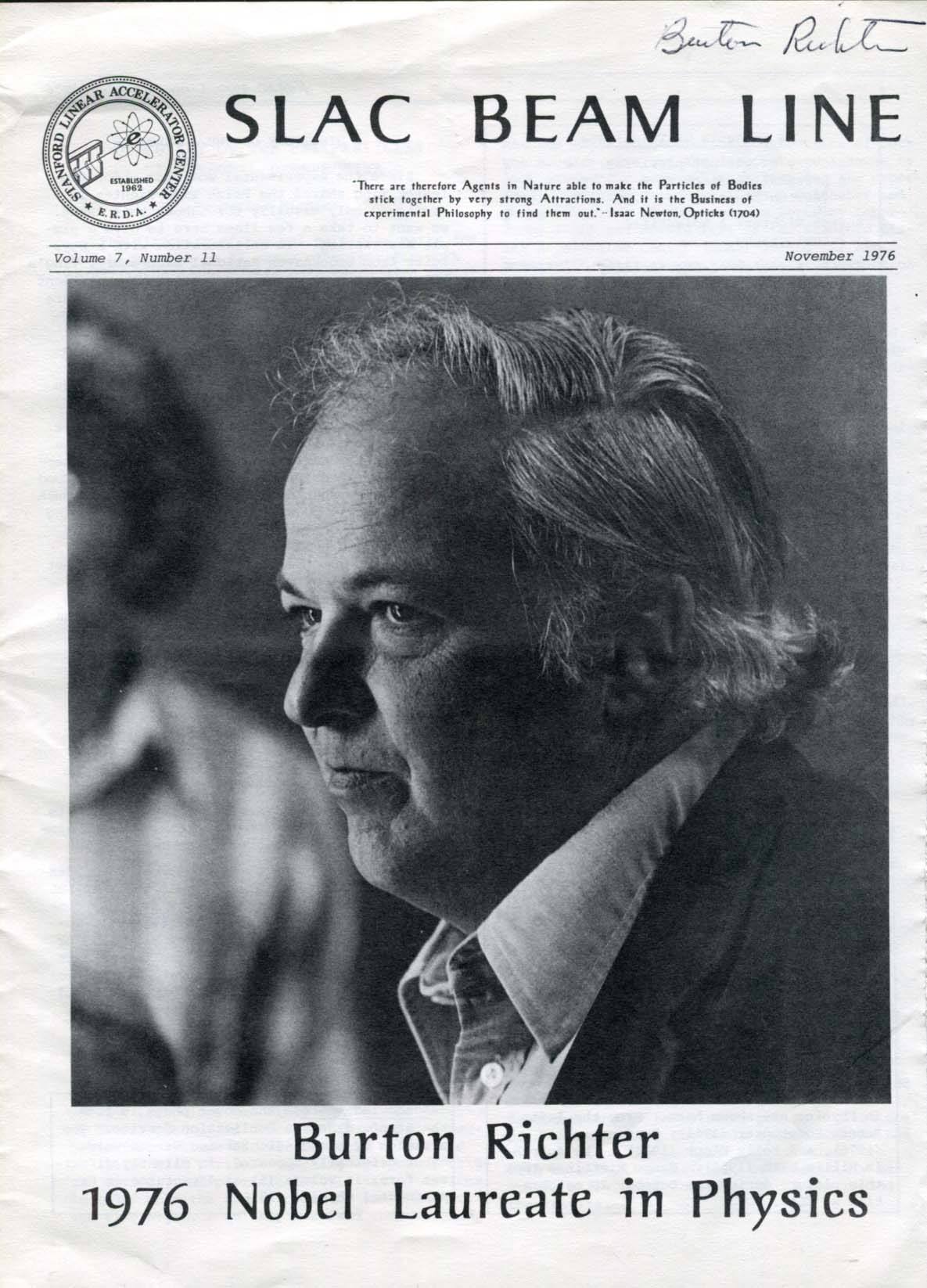 Burton Richter Autograph Autogramm | ID 7775355928725