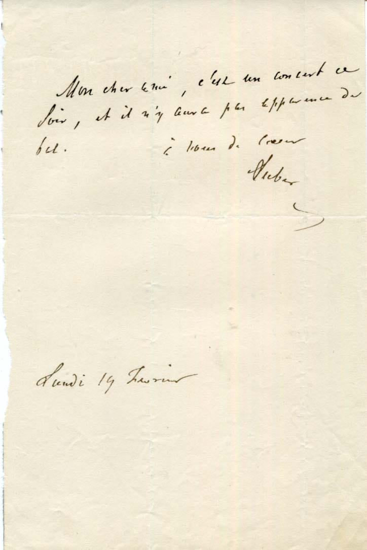 Daniel Auber Autograph