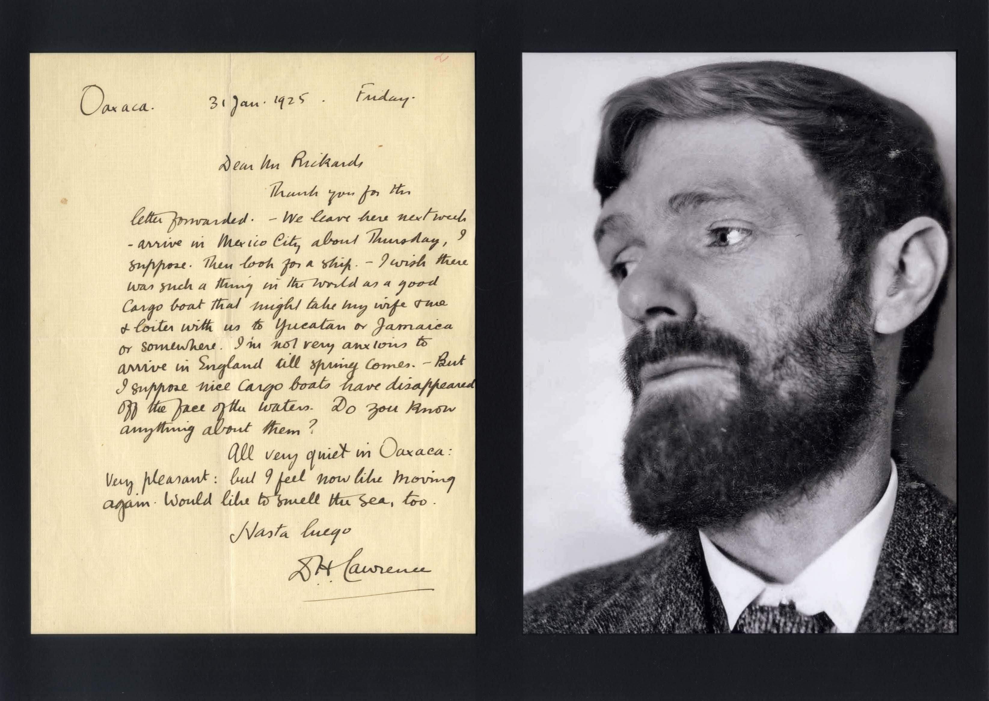 Lawrence, D. H. autograph