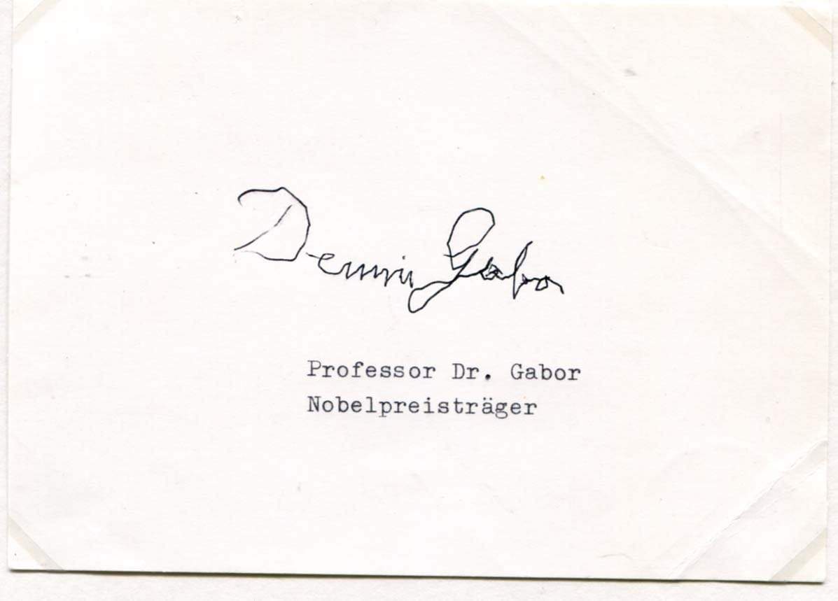 Gabor, Dennis autograph