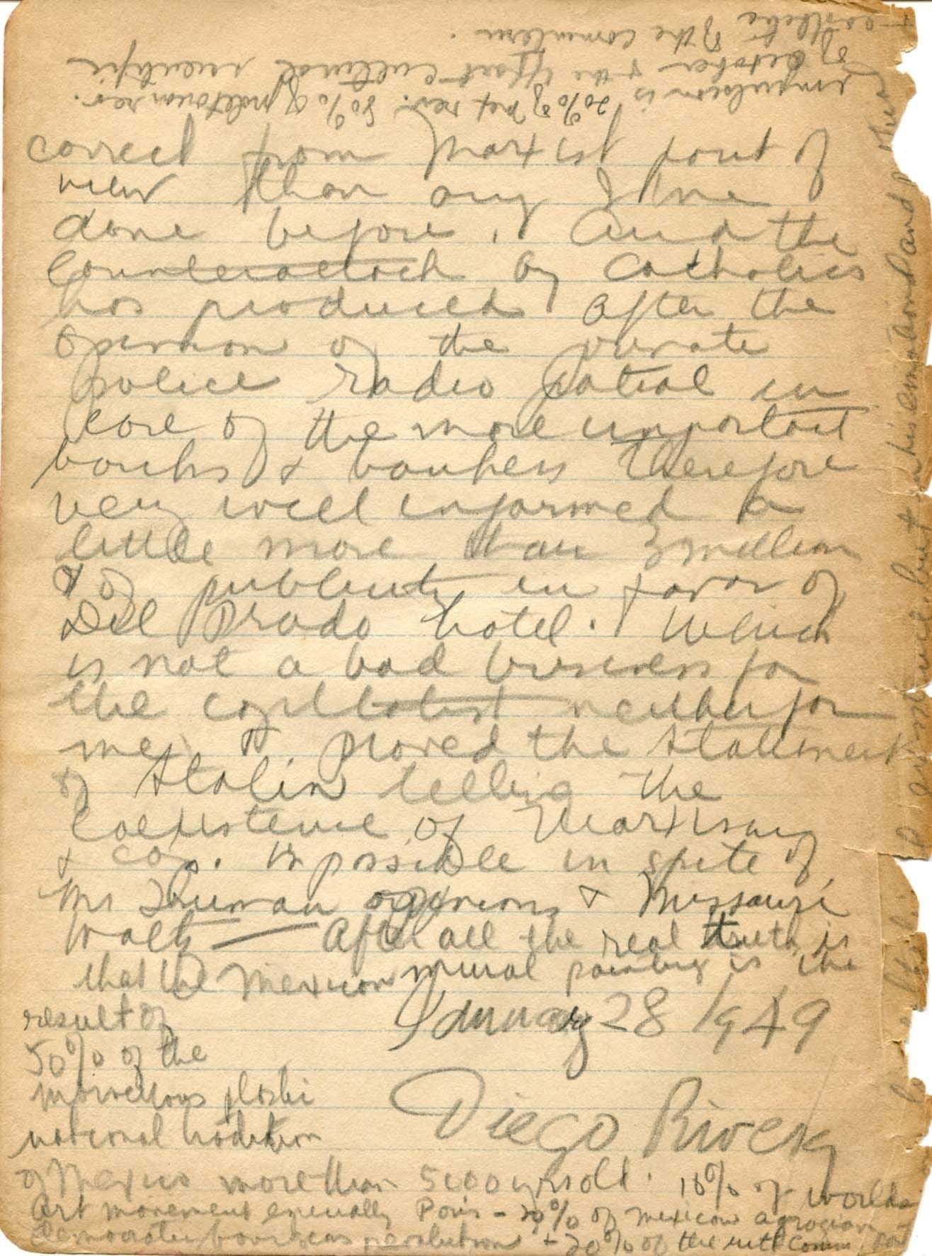 Rivera, Diego autograph