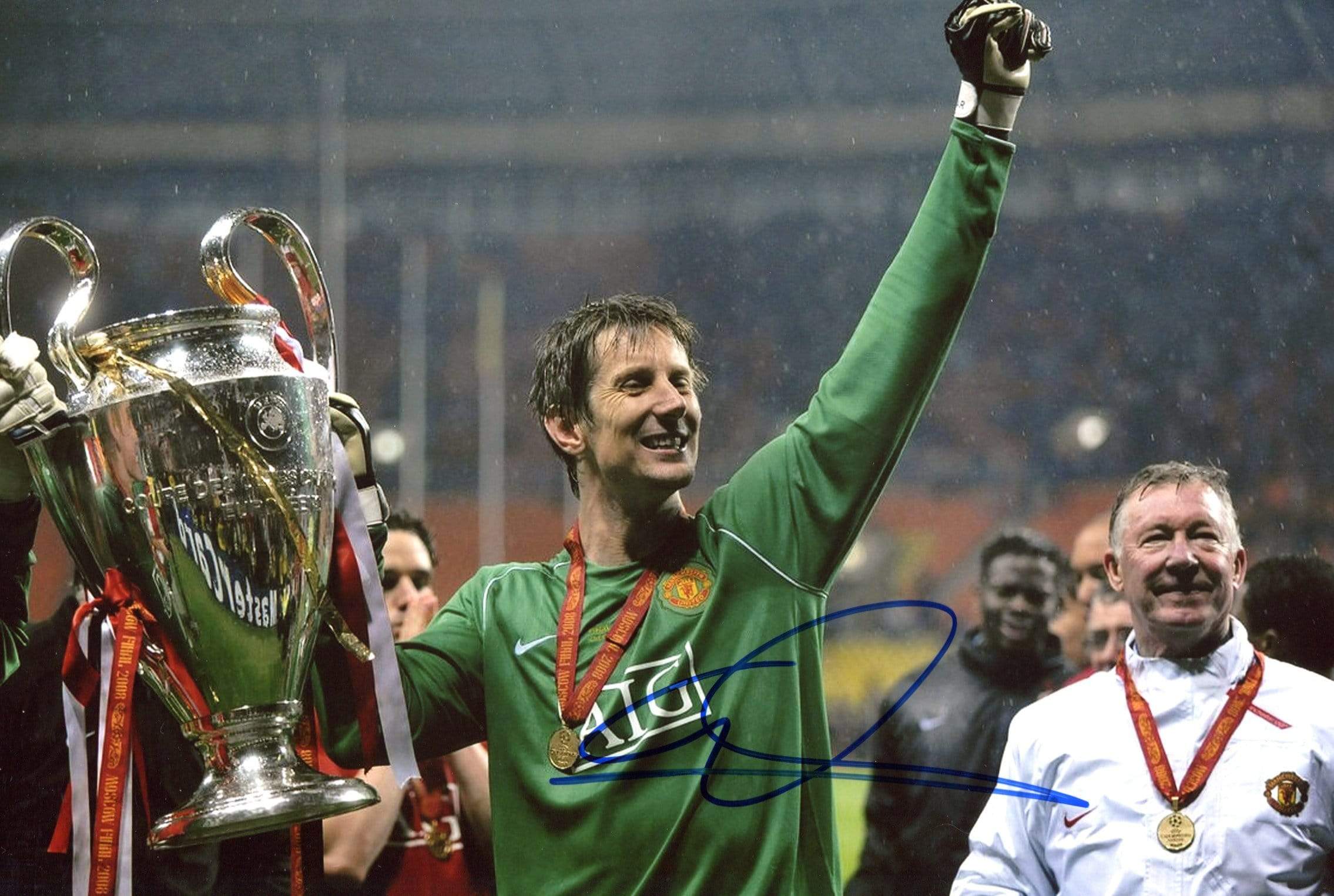 Charitybuzz: Edwin Van der Sar Autographed Manchester United Jersey