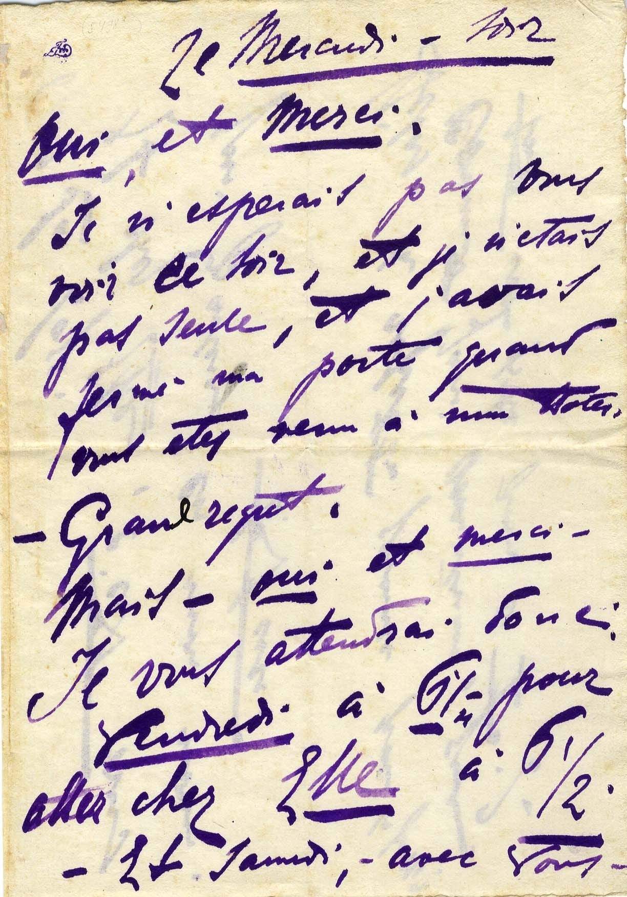 Duse, Eleonora autograph