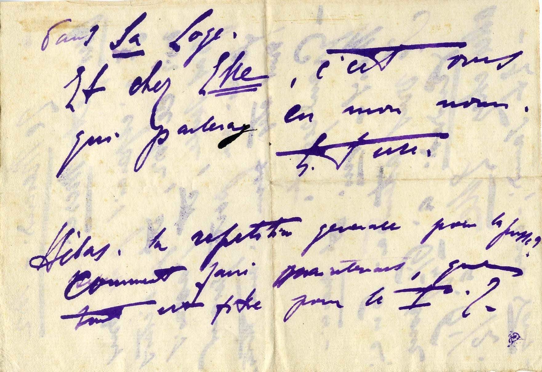 Duse, Eleonora autograph