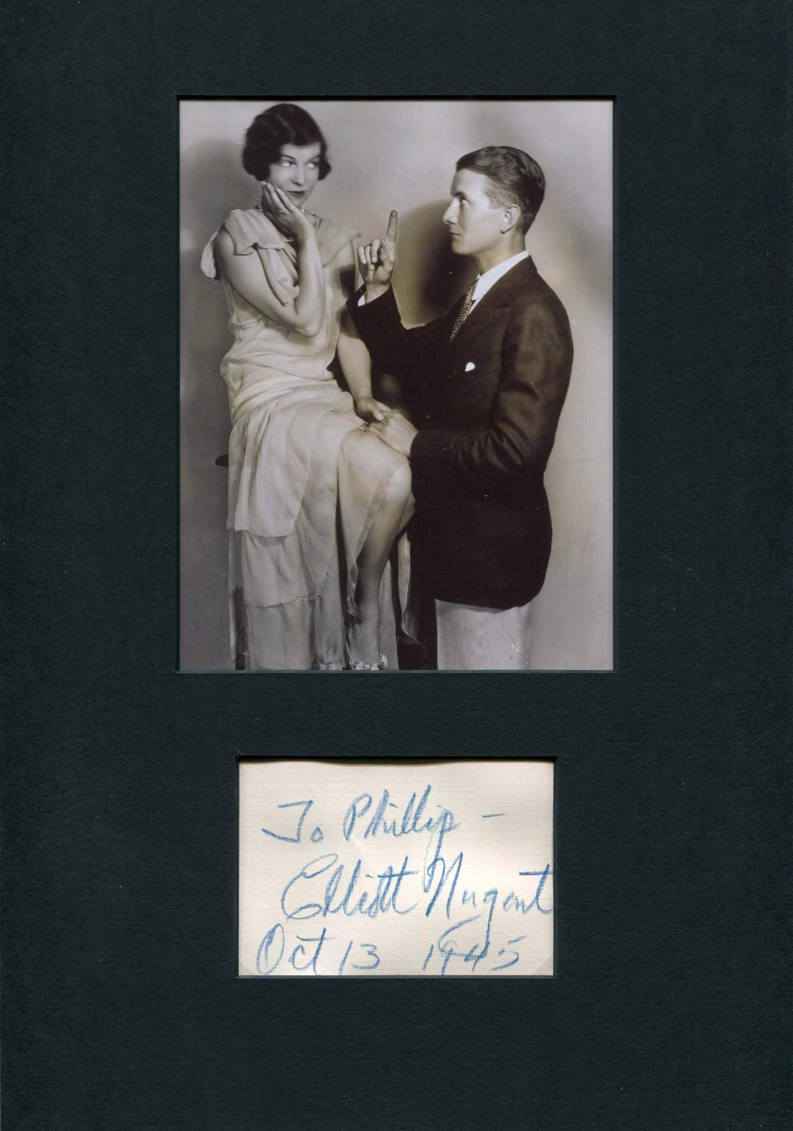 Nugent, Elliott autograph