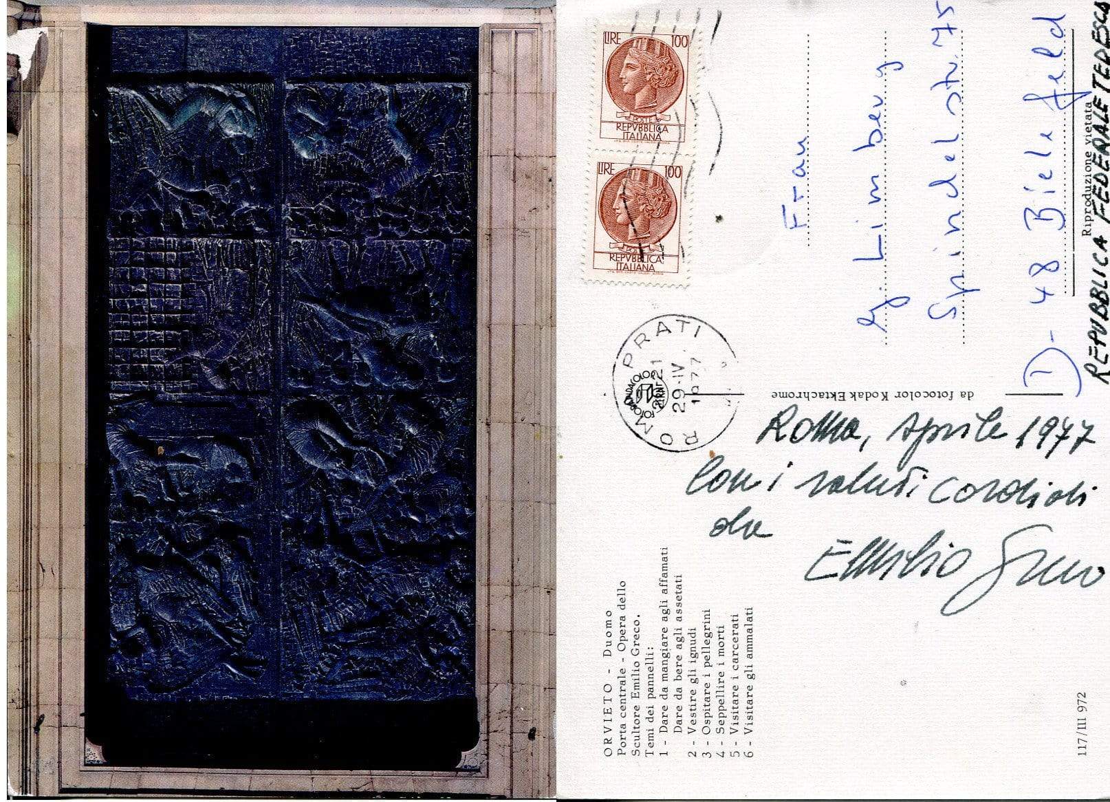 Greco, Emilio autograph