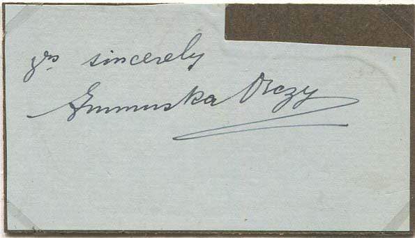 Emma Magdolna Rozália Mária Jozefa Borbála Orczy de Orci Autograph Autogramm | ID 6937212813461