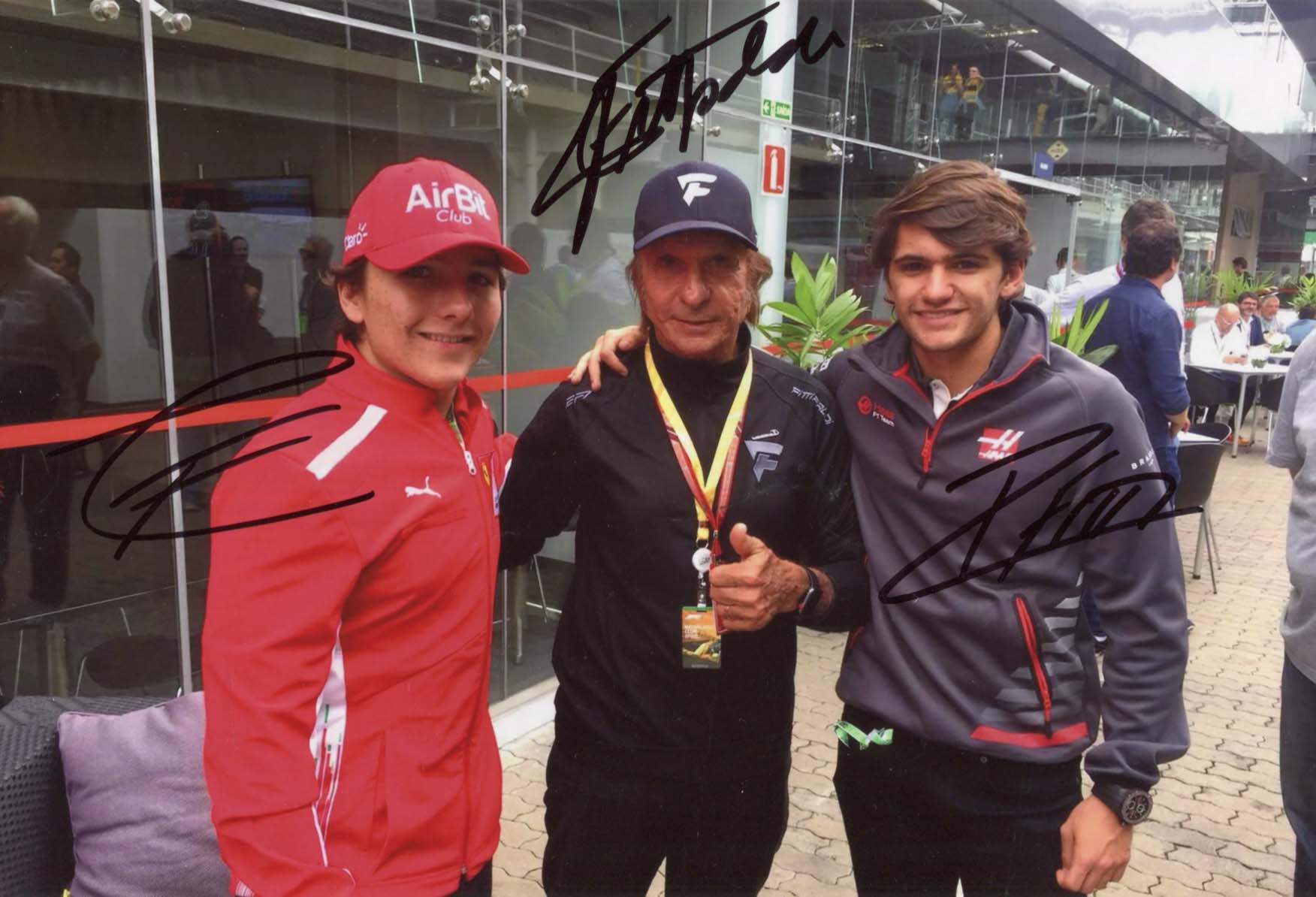Enzo, Pietro & Emerson Fittipaldi Autographs