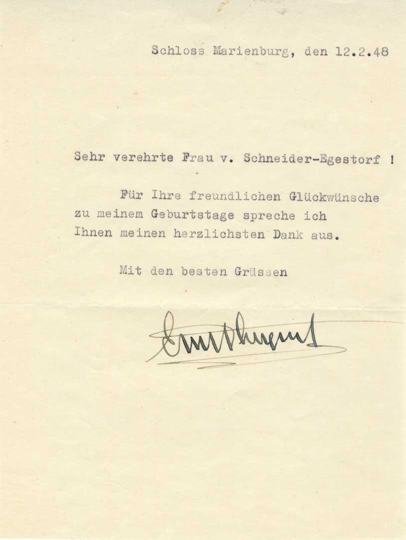 Ernst August Prinz von Hannover Autogramm