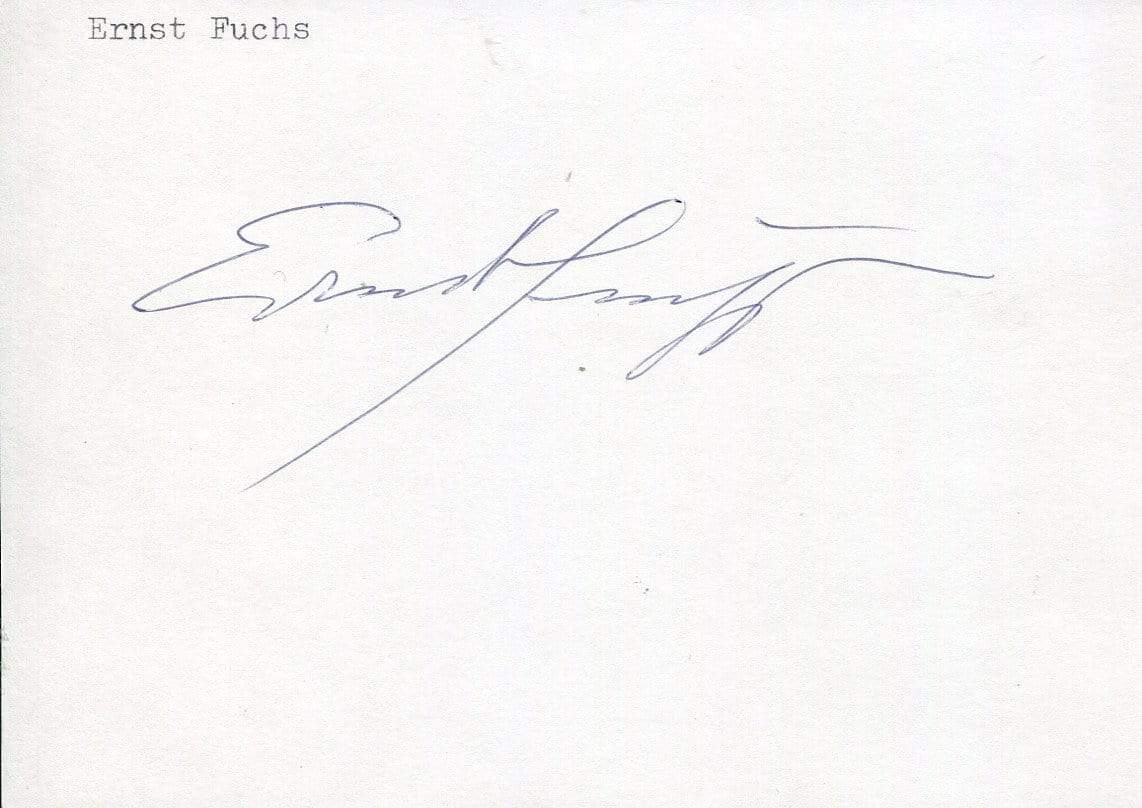 Fuchs, Ernst autograph