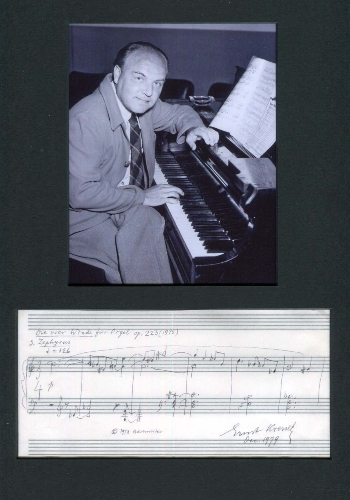 Ernst Krenek Autograph Autogramm | ID 7553657110677