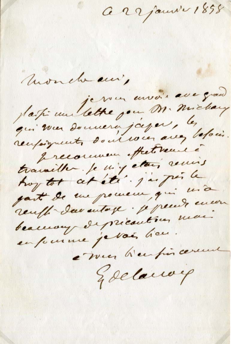 Ferdinand Victor Eugène Delacroix Autograph Autogramm | ID 7799271391381