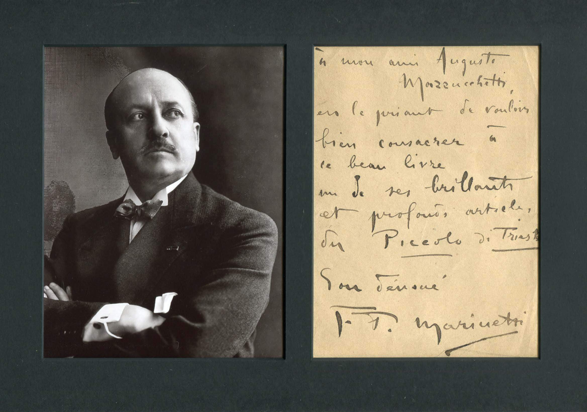 Marinetti, Filippo Tommaso autograph