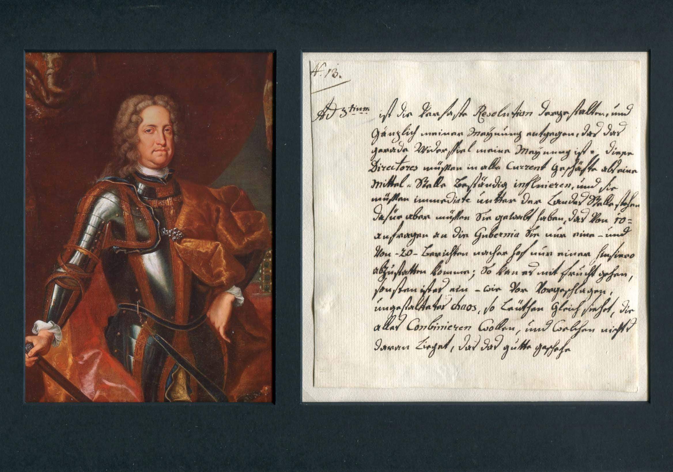 Francis I, Holy Roman Emperor autograph