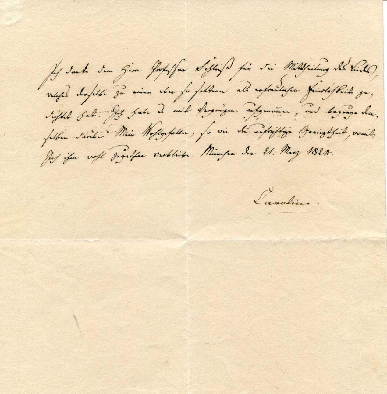 Caroline of Baden autograph