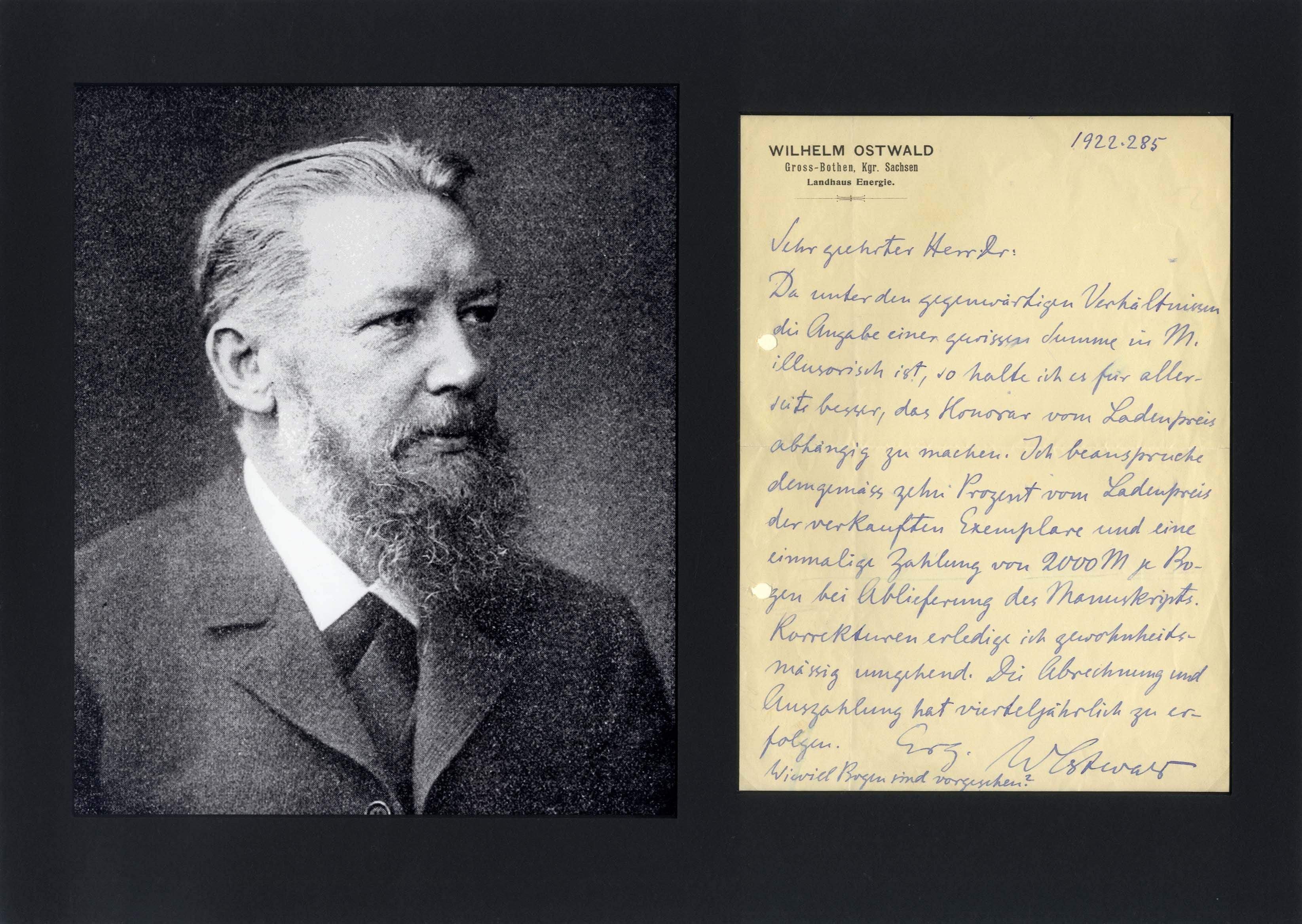 Ostwald, Wilhelm autograph