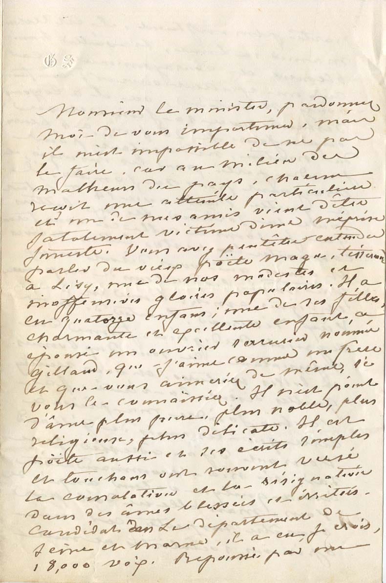 George Sand Autograph