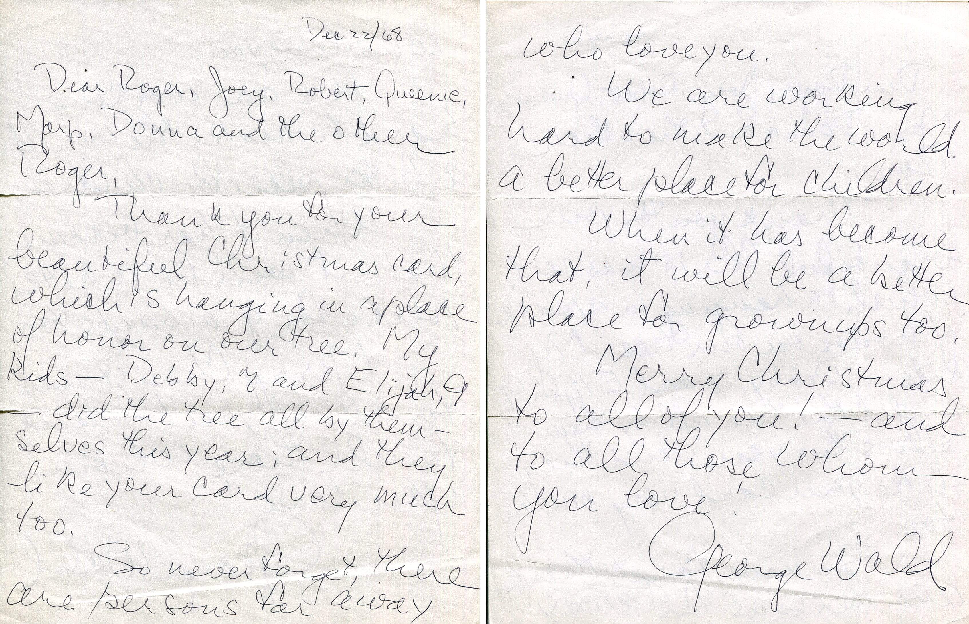 Wald, George autograph