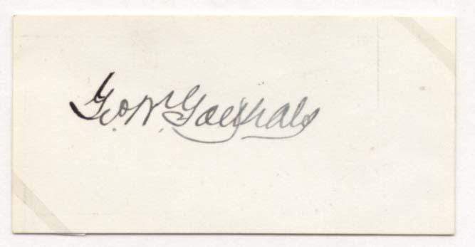 Goethals, George Washington autograph