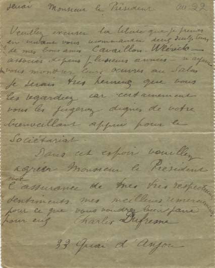 Georges-Charles Dufresne Autograph Autogramm | ID 7469626163349