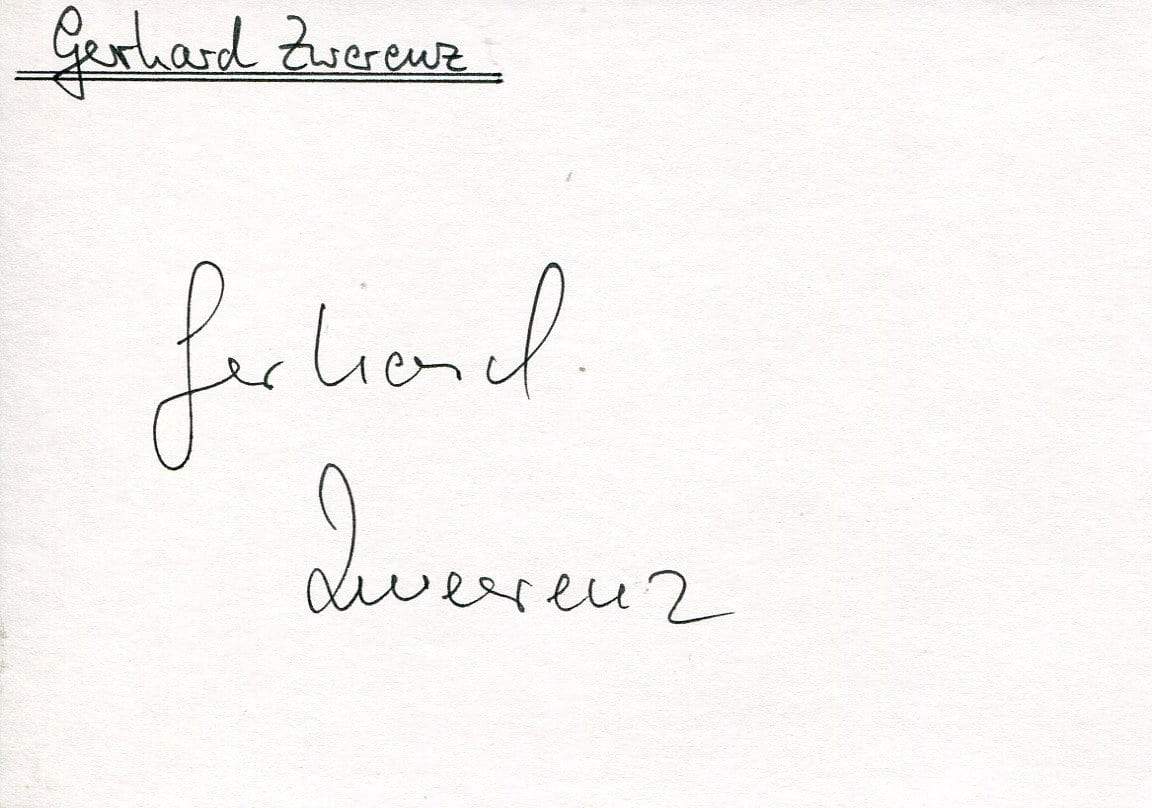 Zwerenz, Gerhard autograph