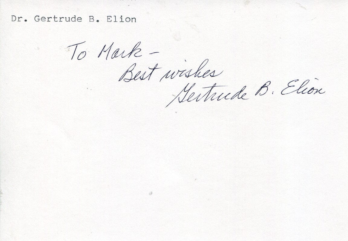 Gertrude B. Elion Autograph Autogramm | ID 7528032632981