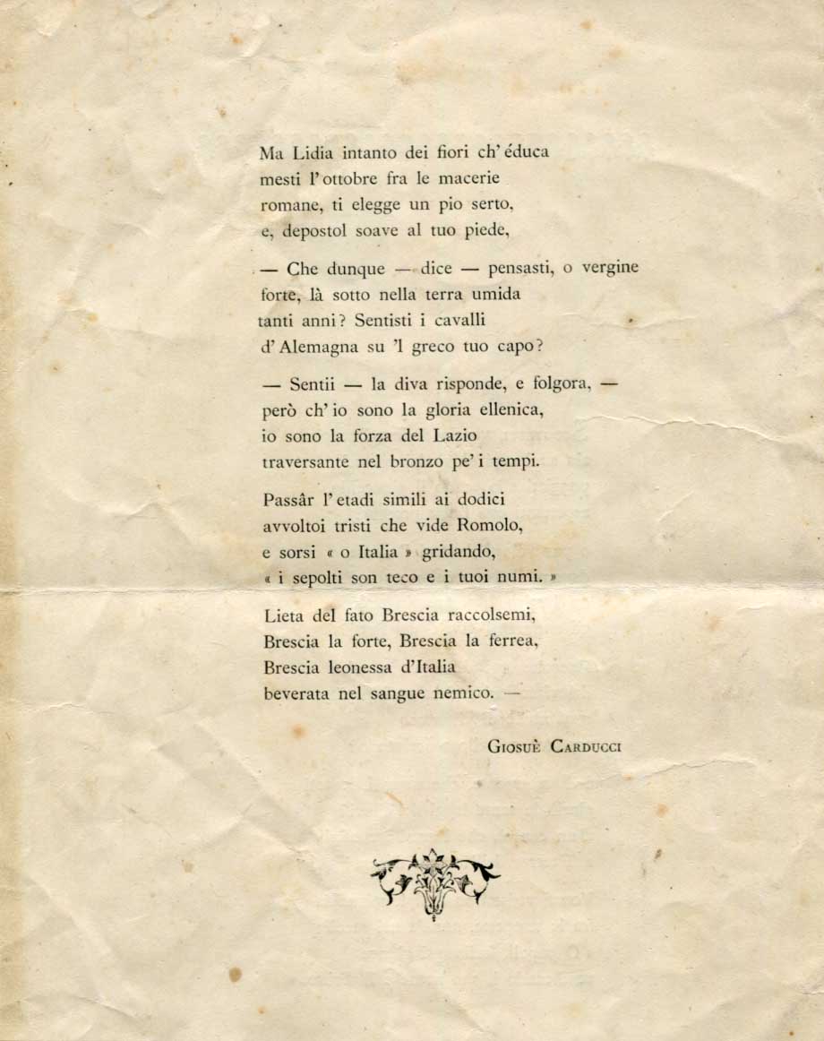 Giosue Carducci Autograph Autogramm | ID 7825303797909