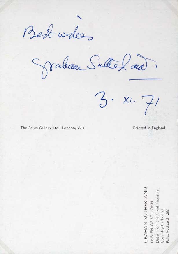Graham  Sutherland Autograph Autogramm | ID 7385159663765