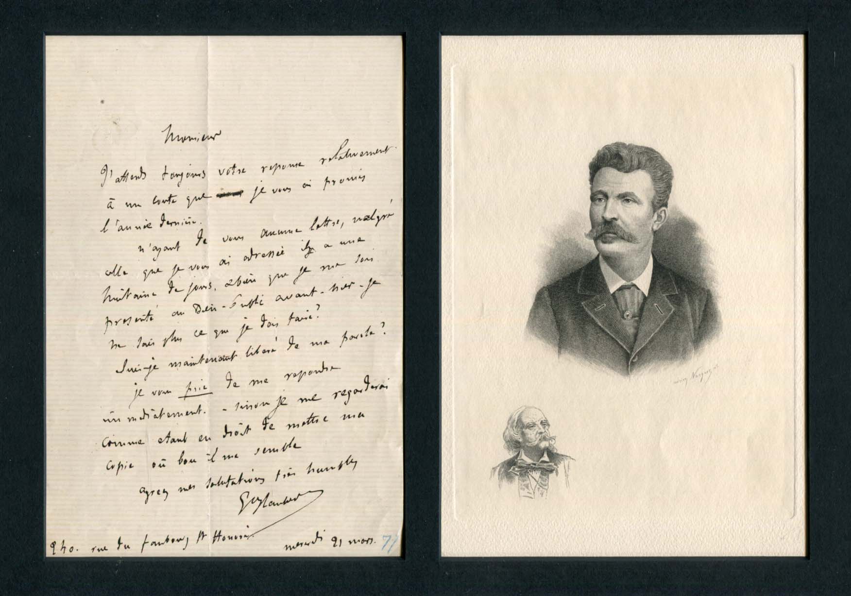 Gustave Flaubert Autograph