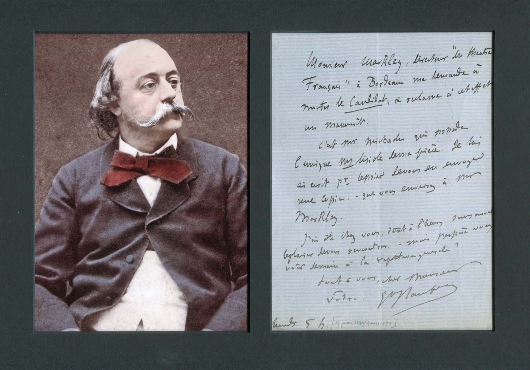 Gustave Flaubert Autogramm