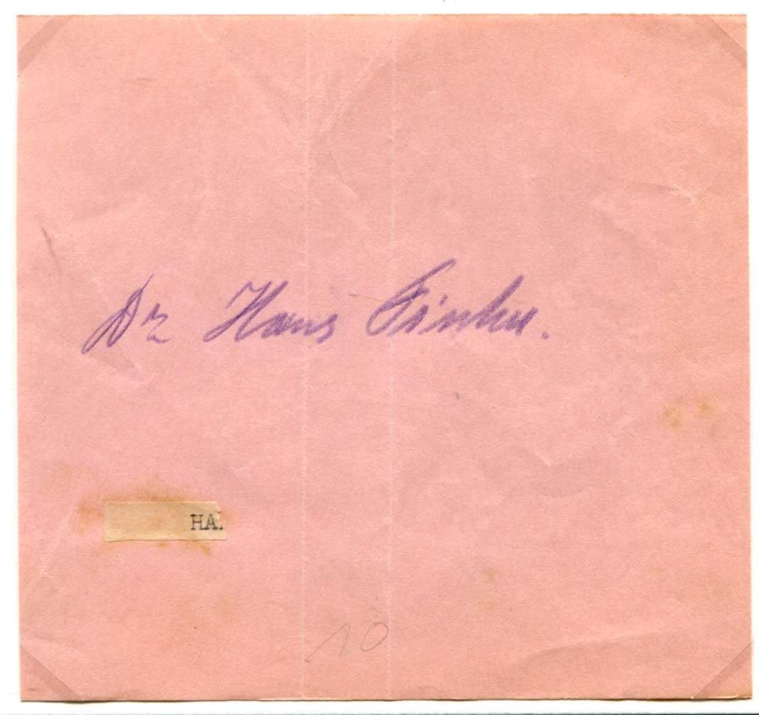 Fischer, Hans autograph