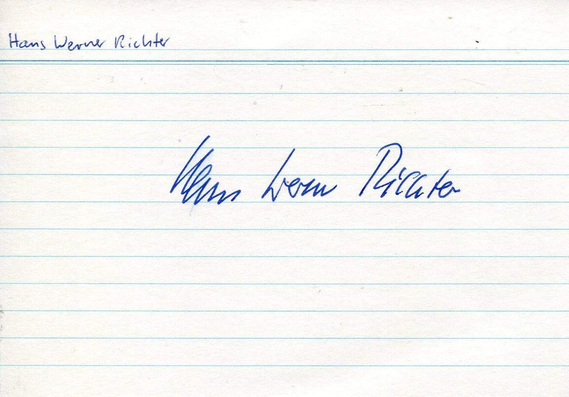 Richter, Hans Werner autograph