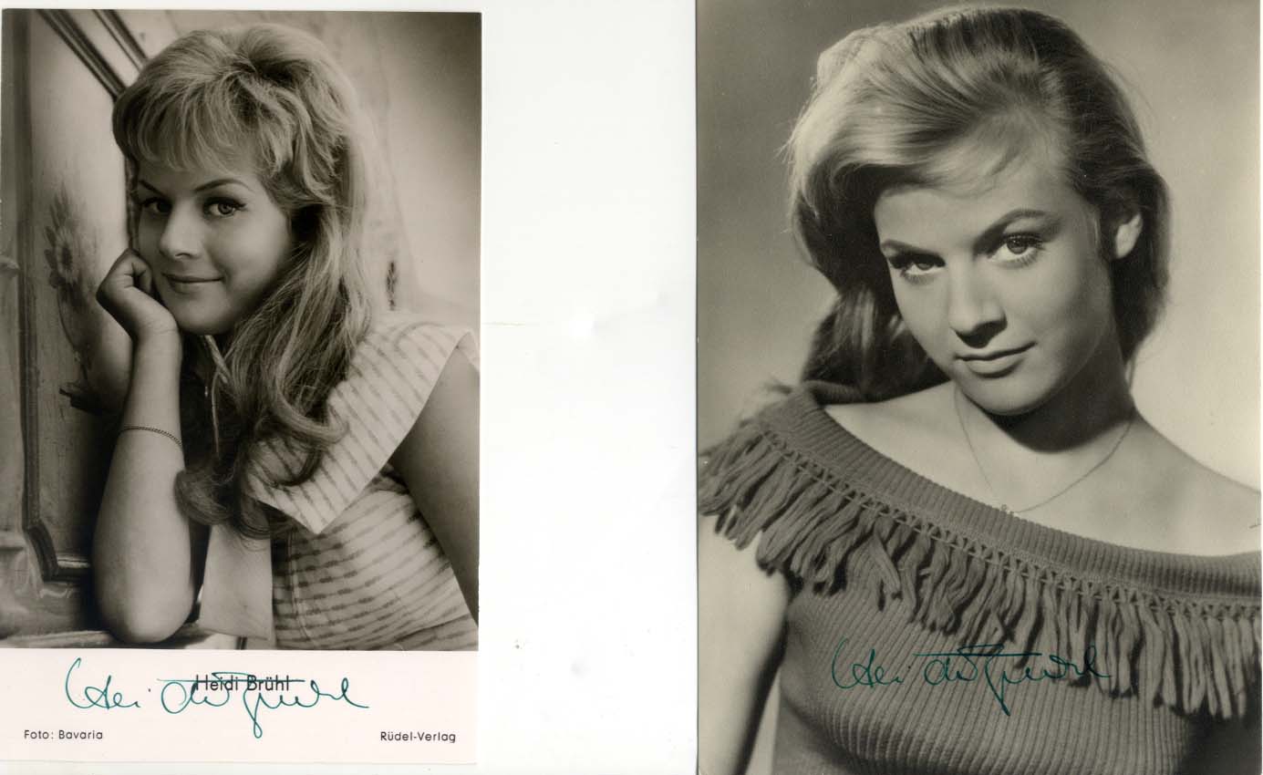 FIVE Heidi Brühl Autographs
