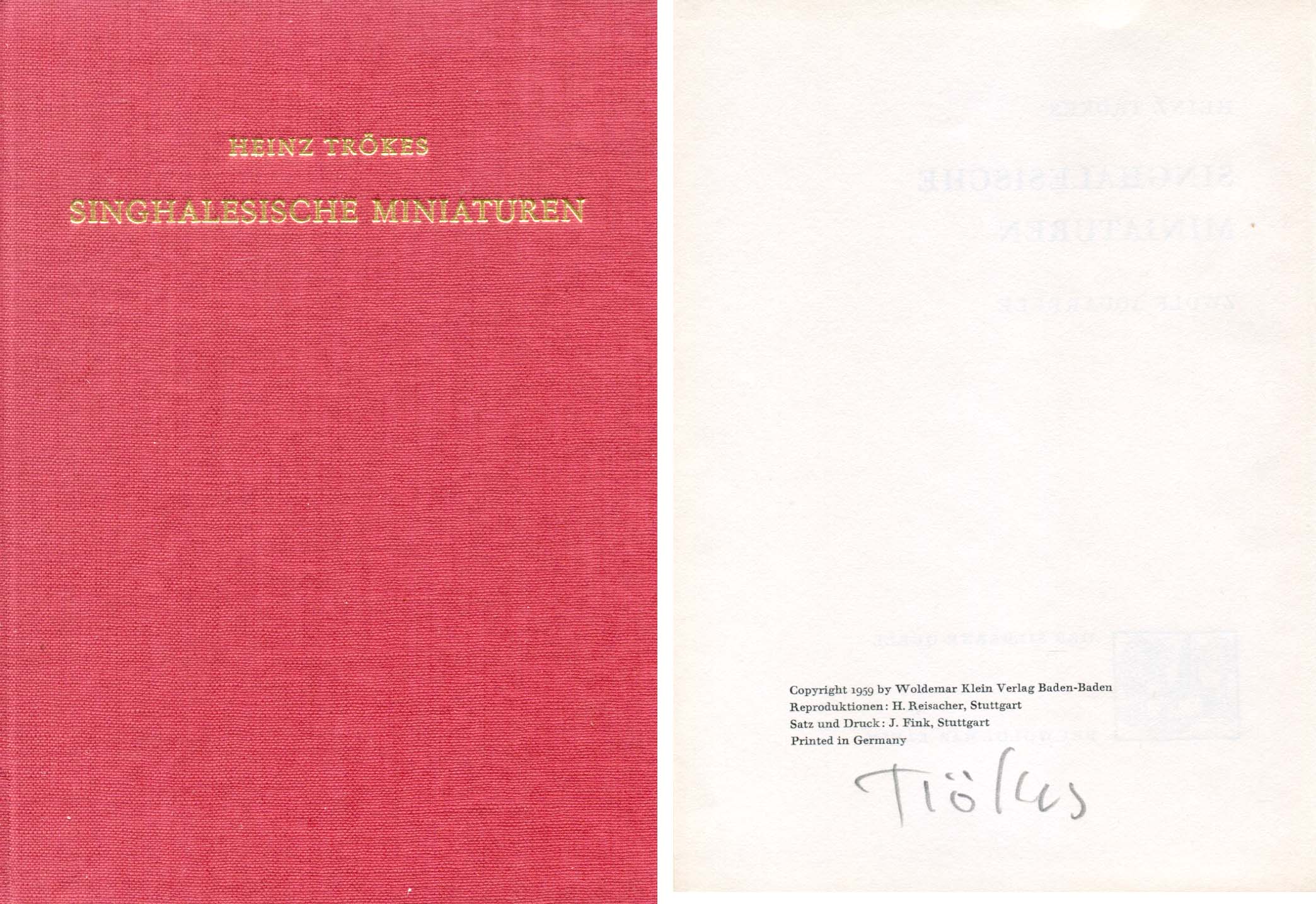 Heinz Trökes Autograph Autogramm | ID 7068988309653