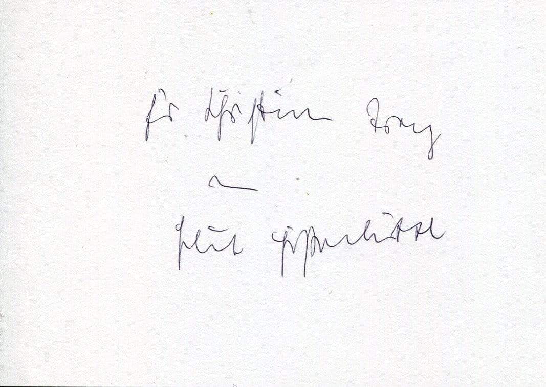 Heißenbüttel, Helmut autograph