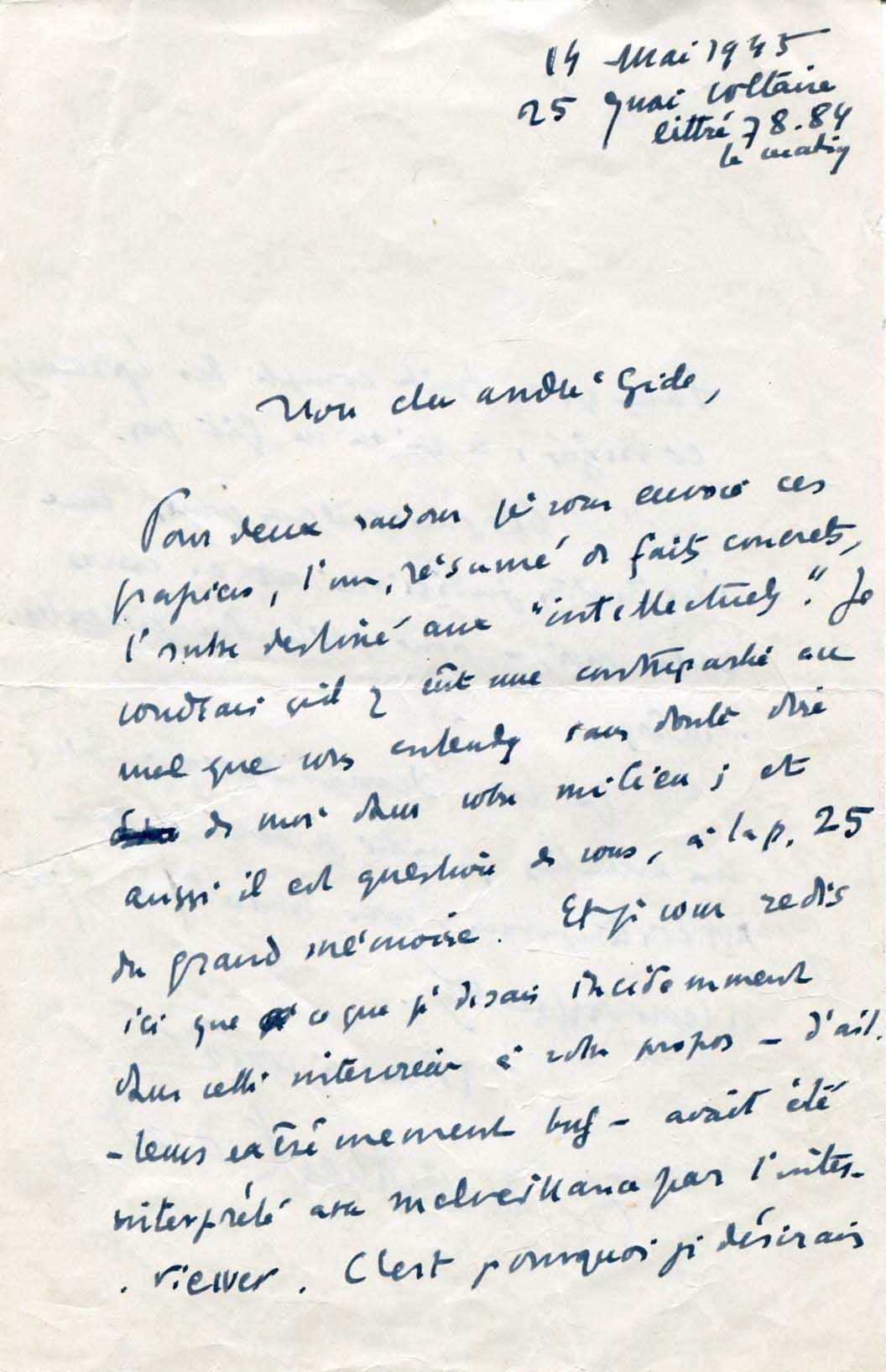 de Montherlant, Henry autograph