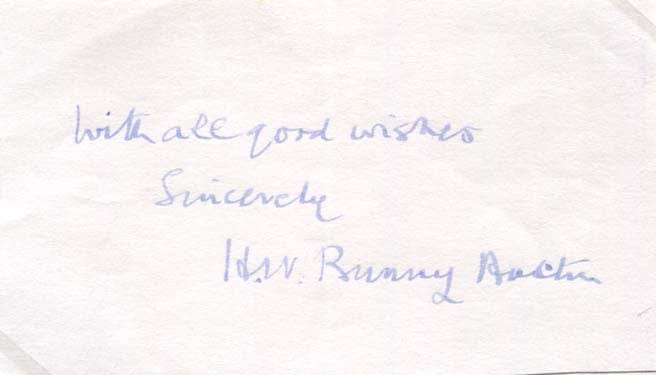 Henry Wilfred "Bunny" Austin Autograph Autogramm | ID 7865458294933