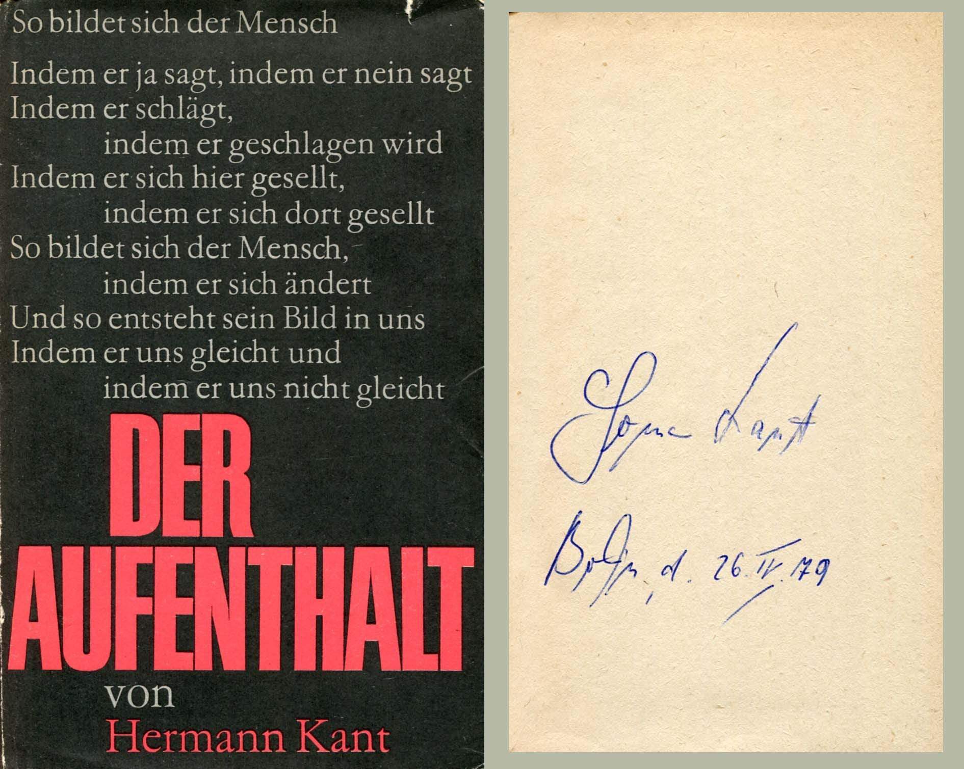 Kant, Hermann autograph
