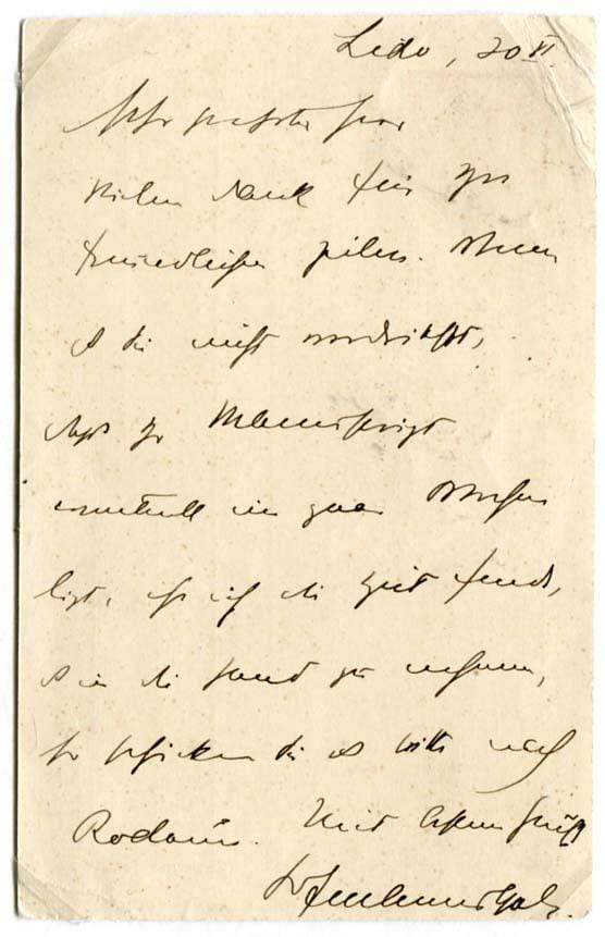 von Hofmannsthal, Hugo autograph