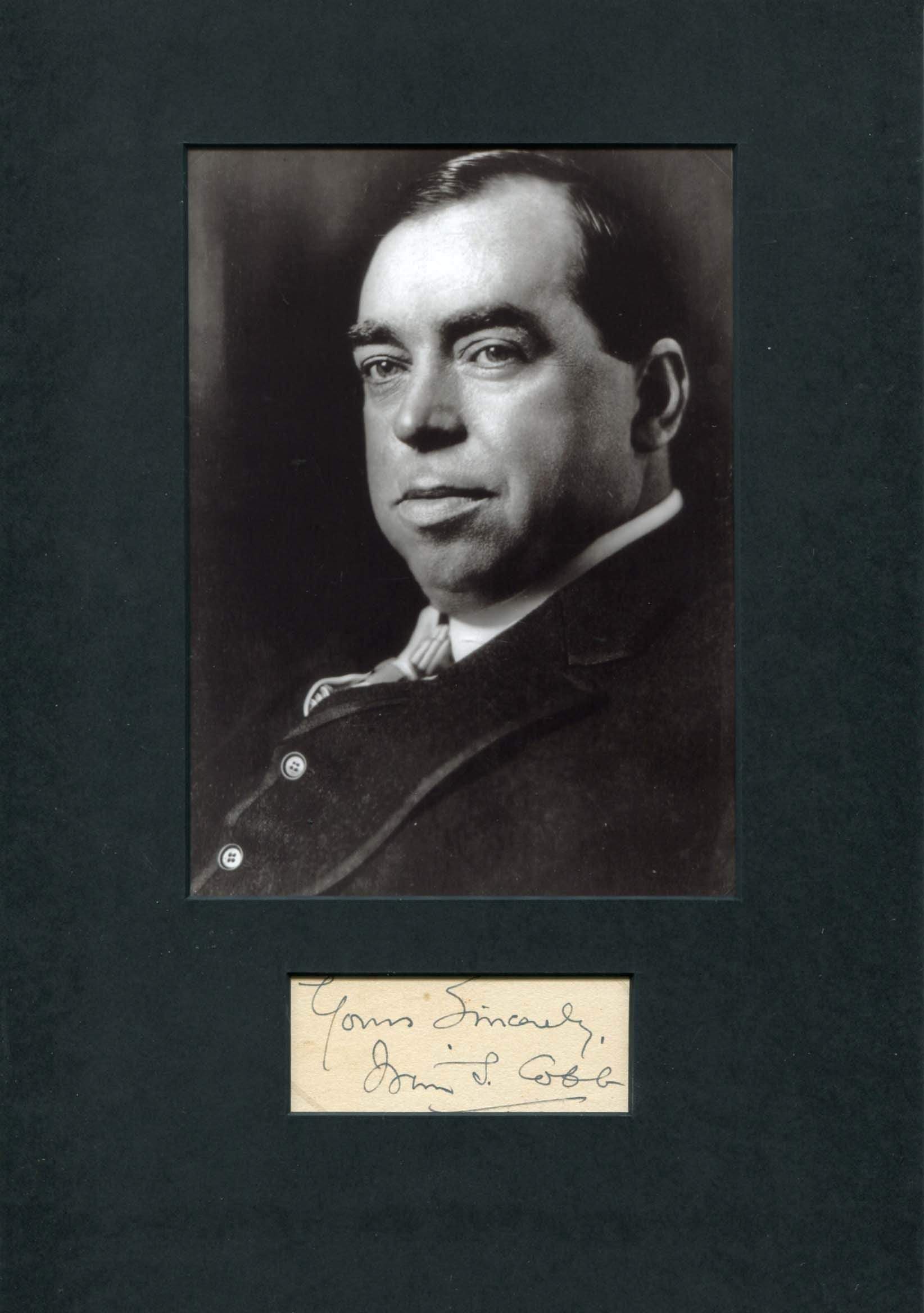 Cobb, Irvin Shewsbury autograph