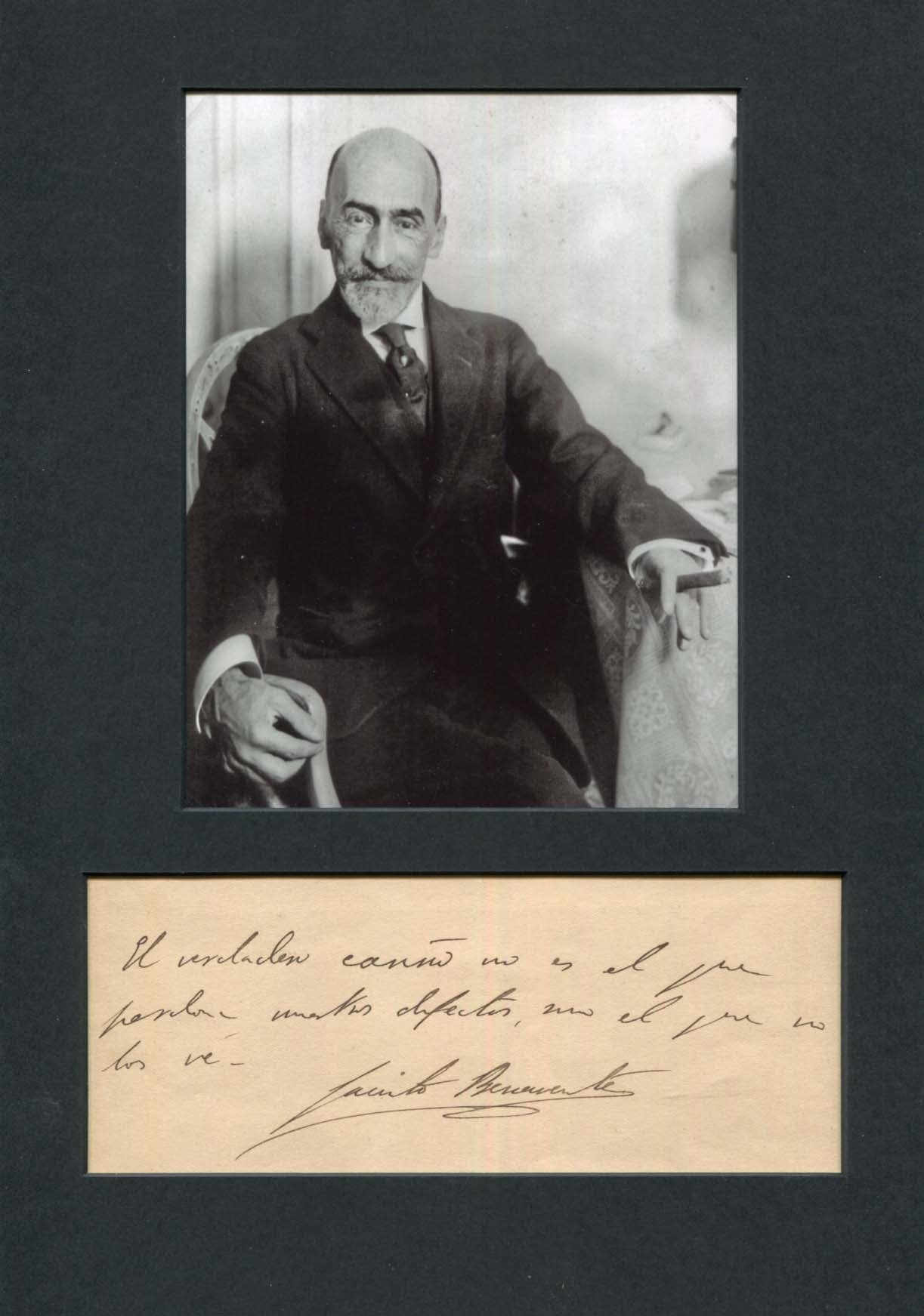 Jacinto Benavente Autograph
